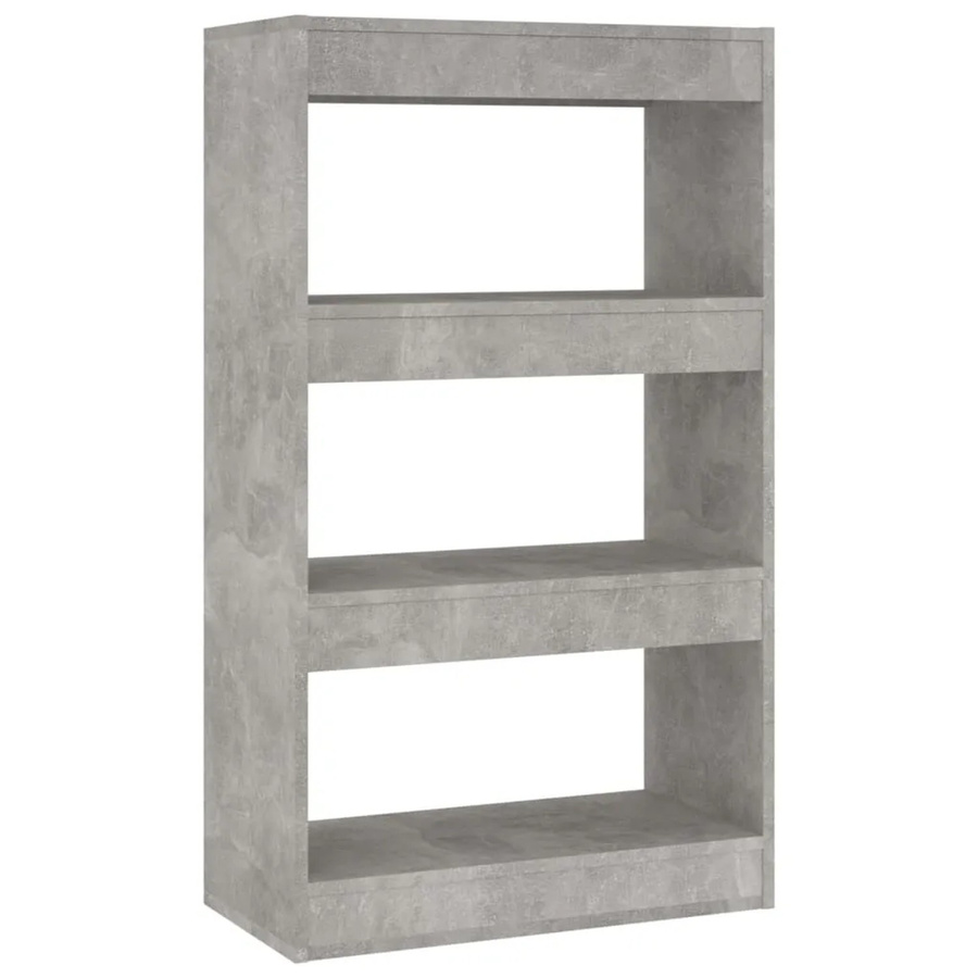 vidaXL Bücherregal und Raumteiler in Betongrau aus Holzwerkstoff, B/T/H: 60 x 30 x 103 cm - Bild 2