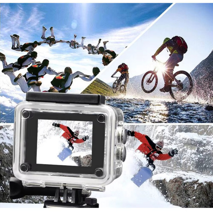 DIXSG Ultra HD 4K Action Kamera mit 2,4-Zoll-Bildschirm, WiFi und Fernbedienung, wasserdicht für Sport und Unterwasseraufnahmen - Bild 4