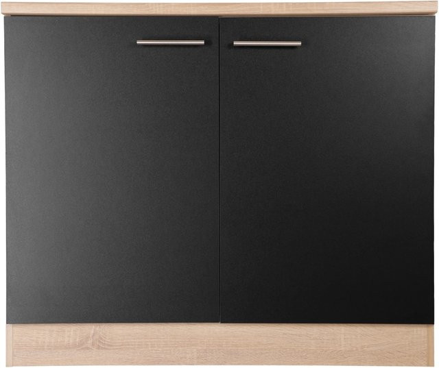 Respekta Küchen-Spülenunterschrank Merle in Schwarz, B/H/T: 100 x 84,8 x 60 cm - Bild 1