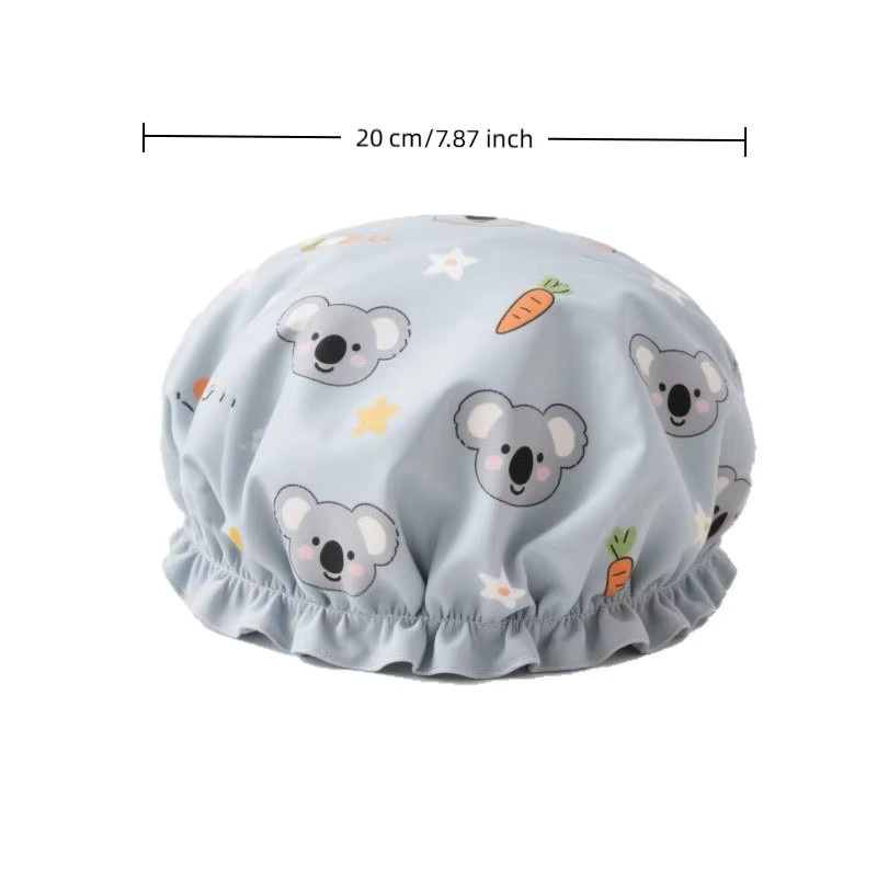 HNKMP Duschhaube Damen, Wasserdicht, Cartoon-Katze-Bär-Hund - Bild 2