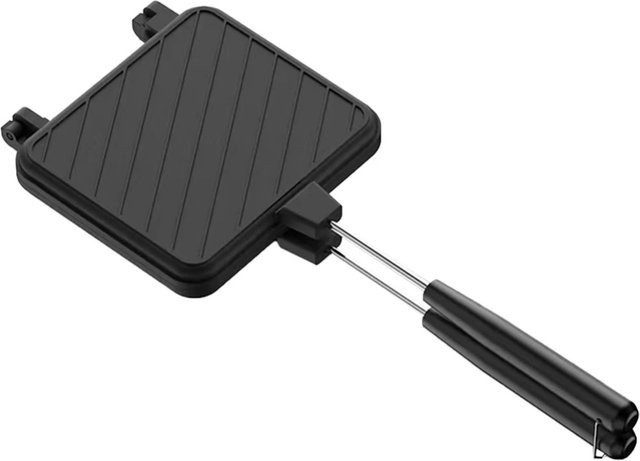 FEB.WIND Sandwich-Backform in Schwarz, multifunktionale doppelseitige Backform für Frühstück, Pfannkuchen und Omeletts, ideal für Camping und Grillen - Bild 1