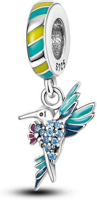 Anhänger Kolibri, Kupfer, Perle, Weiß, Damen - Bild 1