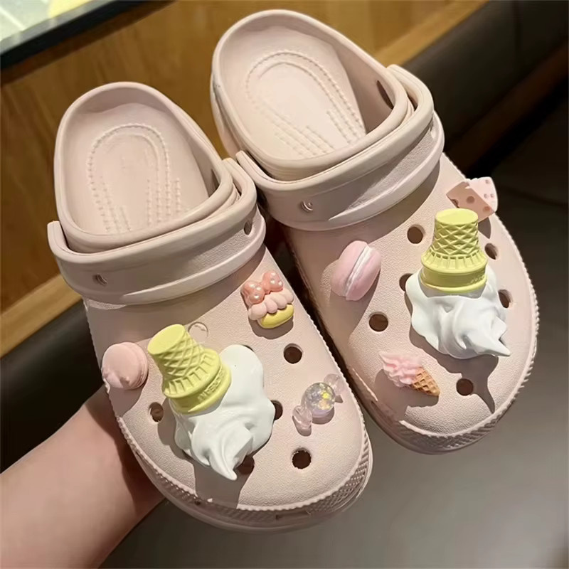 Mesuca Charms für Sandalen und Hausschuhe, Eiscreme-3D, Kinder - Bild 2