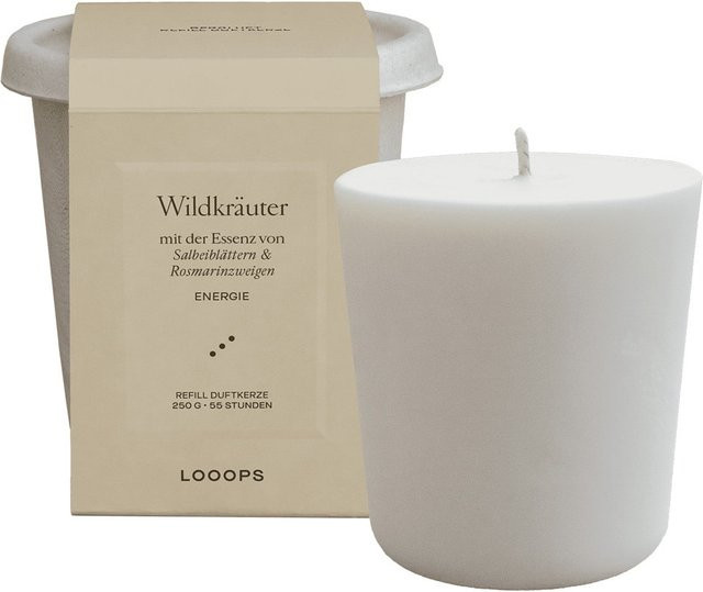 LOOOPS Nachfüllkerze Refill Wildkräuter 250 g - Bild 1