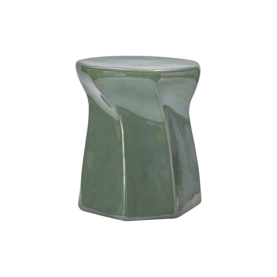 House Doctor Couchtisch Hocker Lapo grün aus Steingut, Durchmesser: 36 cm, Höhe: 43 cm - Bild 1
