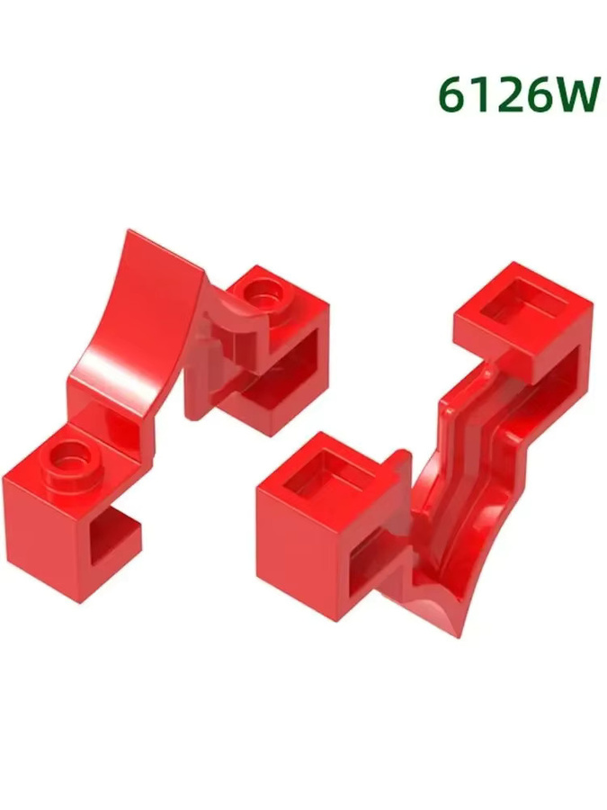SixBricks Bausteine Teil 6126W Flamme 4-Loch, 10-teiliges Set - Bild 1