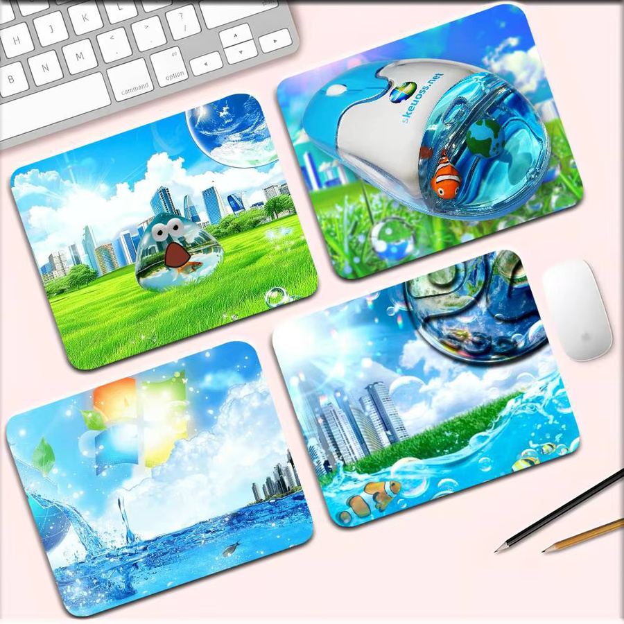 Moetch Cute-Frutiger Aero Arts Mauspad und Tastaturpad in Multicolour, rutschfestes Schreibtischpad für Laptop und Tastatur - Bild 2