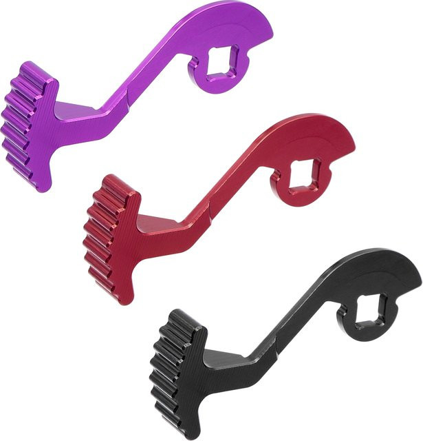 Flysky CNC Aluminium Daumenhebel Sender Lenkrad Trigger Einhandsteuerungsadapter für Noble Lite NB4 PRO in Rot - Bild 1