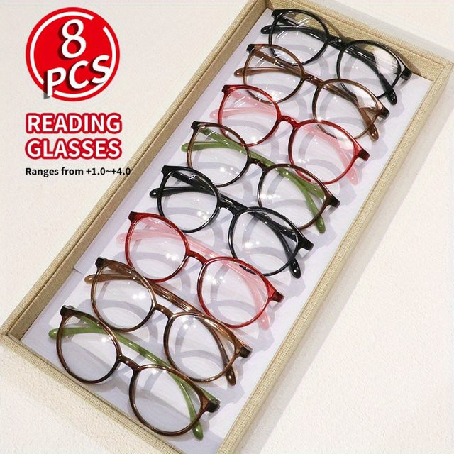 DIXSG Lesebrille, Rund, Vollrand, Kunststoff, Unisex, Multicolour - Bild 1