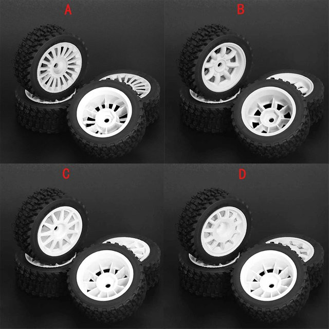 MJX Hyper Go Hochgeschwindigkeits-On-Road-Reifen, 4-teiliges Set, 60 mm, weicher Gummireifen mit Rad für 1/14 RC Tourenwagen - Bild 1