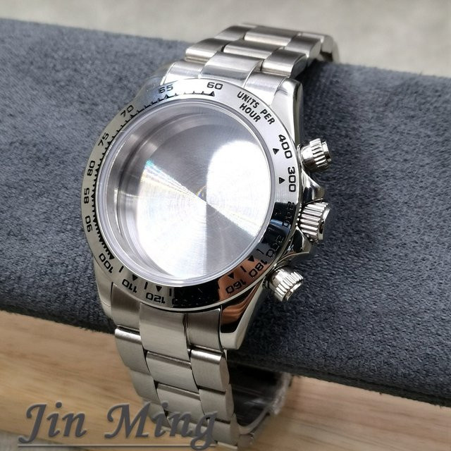 LUJIE Uhrenzubehör, 40 mm, Saphirglas, 904L Edelstahl, Silber - Bild 1