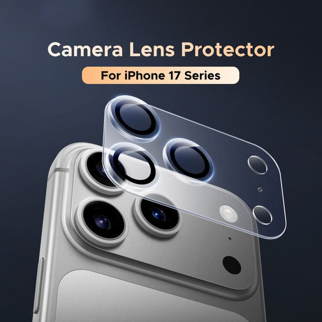 Kameraobjektivschutz für Apple iPhone 17 Pro und iPhone 17 Pro Max, HD Vollobjektivglas, transparent - Bild 1