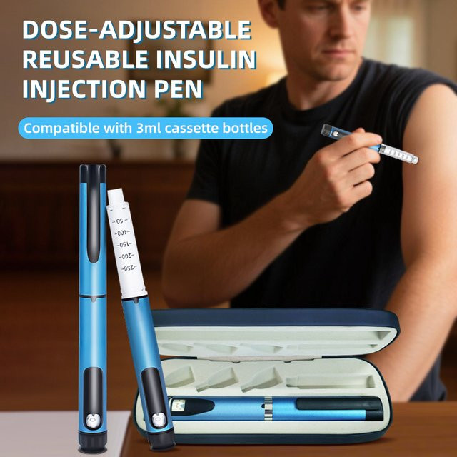 Schbit Wiederverwendbarer Peptid-Insulin-Pen für 3 ml Kartuschen, 60 Einheiten - Bild 1