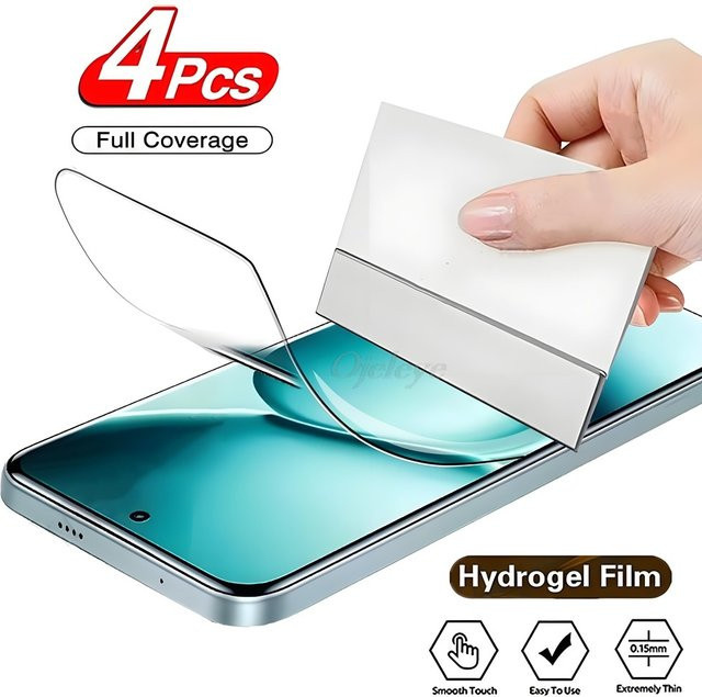 4er-Pack Hydrogel-Displayschutzfolien für Xiaomi Redmi Note Serie, transparente Vollabdeckung - Bild 1