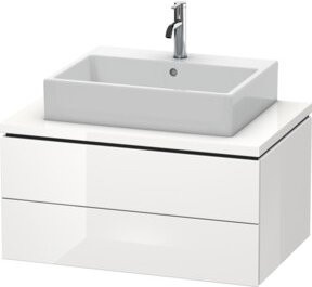 Duravit Waschtischunterschrank L-Cube in Weiß Hochglanz mit 2 Schubladen, B: 82 cm, T: 54,7 cm, H: 40 cm - Bild 1