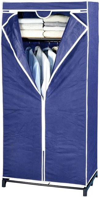 Wenko Kleiderschrank Air mit Ablagefach, Dunkelblau, B/T/H: 75 x 50 x 160 cm - Bild 1