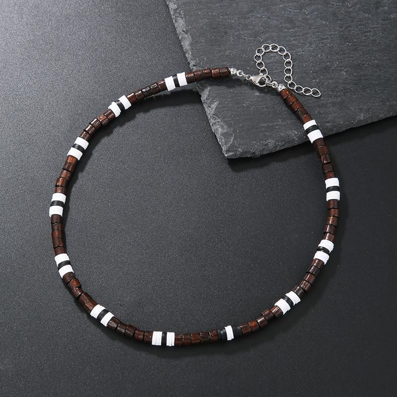 Choker Halskette Polymer Clay, Schwarz Weiß, Unisex - Bild 3
