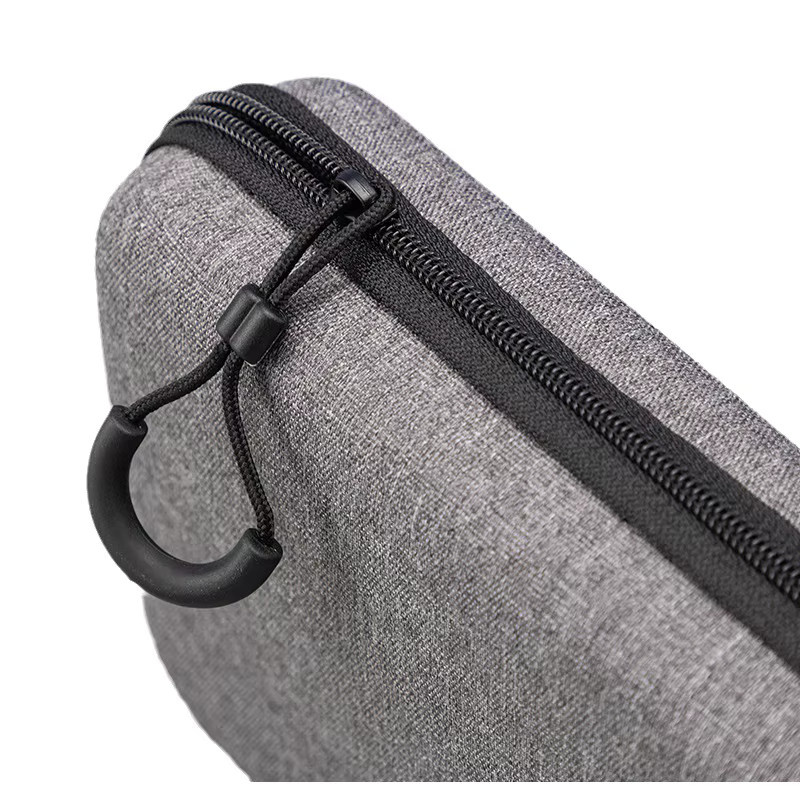 BOYHOM Spiel-Aufbewahrungstasche für R36HPROMAX mit Schutzfolien aus gehärtetem Glas, tragbare Retro-Schutztasche mit Reißverschluss in Grau und Transparent - Bild 3