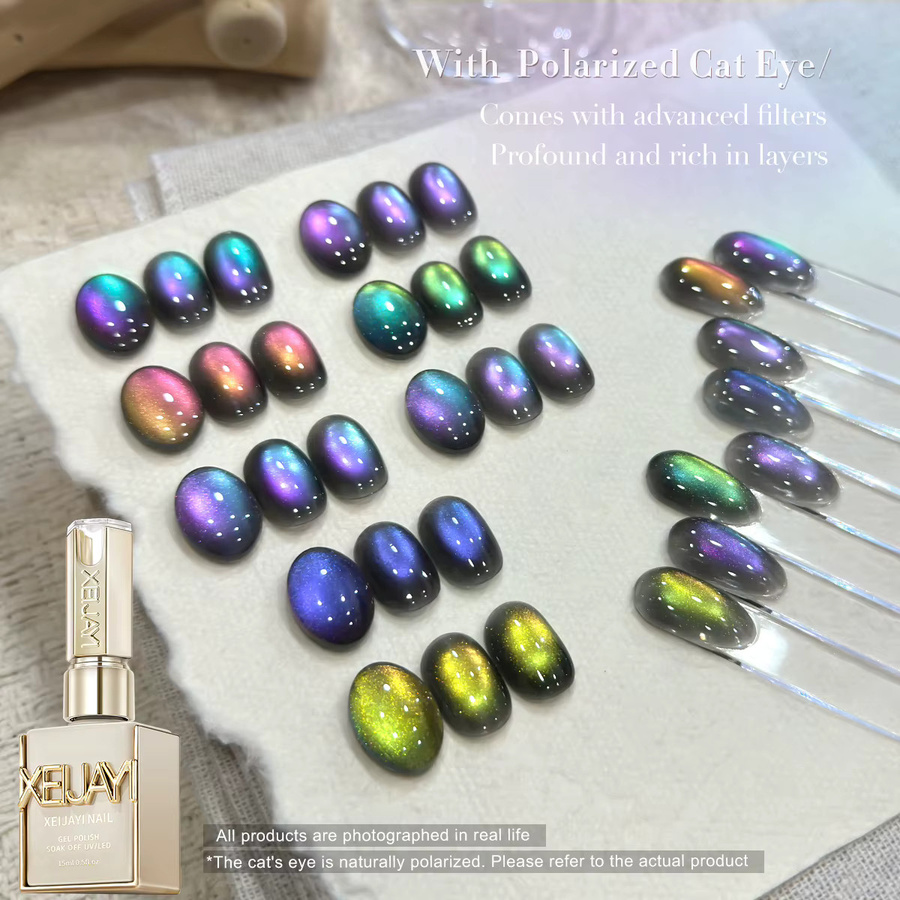 XEIJAYI Nagellack Set, 8 Farben, Glitzer, 15 ml, Damen - Bild 2