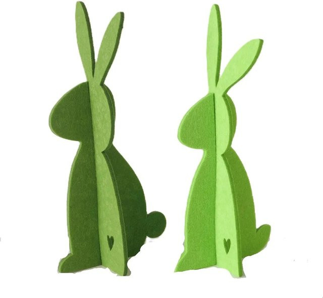 Boltze Hasenfigur Freddo in Grün, Tischdeko aus Polyester, Höhe: 30 cm, Breite: 10,5 cm, Tiefe: 14,6 cm - Bild 1