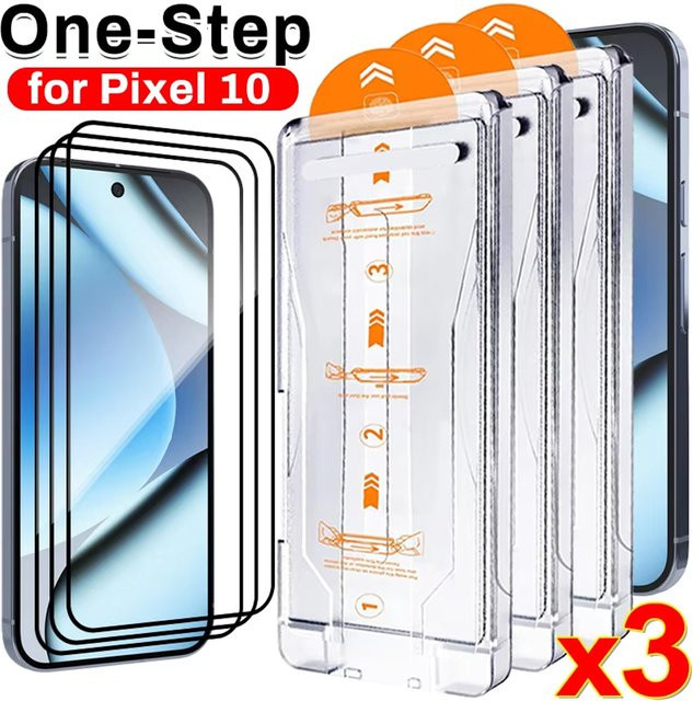 Displayschutzfolie mit oleophober Beschichtung und HD-Installationswerkzeug für Google Pixel 9 Pro XL, 10 Pro XL, 8 Pro, 9A, 8A, 7A, 6A in Transparent - Bild 1