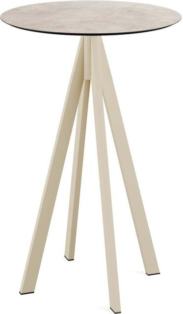 Feros Stehtisch Infinity Sand mit runder HPL Platte, Farbe: Sand, Höhe: 109,2 cm, Durchmesser: 70 cm - Bild 1