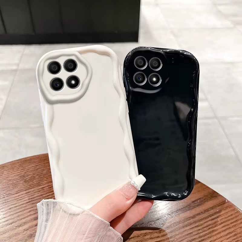 Sturzsichere TPU Handyhülle für Honor X7d 4G und 5G in Transparent mit Wellen-Design - Bild 2