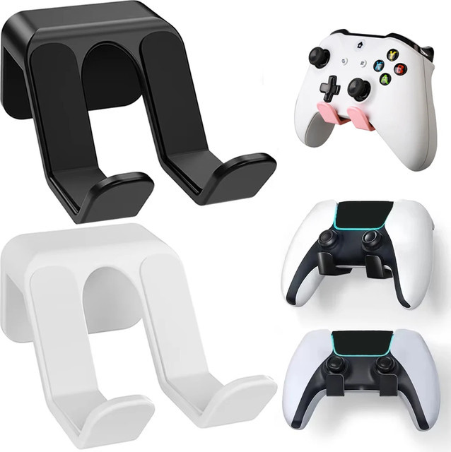 TECTINTER Universal Wandhalterung in Weiß für Controller und Headsets, kompatibel mit PS5, PS4, Switch Pro und Xbox One - Bild 1