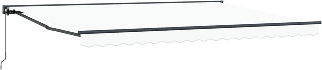 vidaXL Manuell Einziehbare Markise Weiß B: 400 cm, T: 350 cm - Bild 1