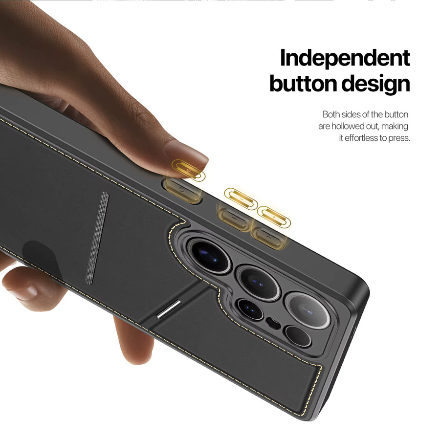 DUX DUCIS 3-in-1 Magnetische Hülle mit Geldbörse und Telefonständer für Samsung Galaxy S25 Ultra, S25 Edge, S25 und S25 Plus in Black und Lavendel - Bild 5