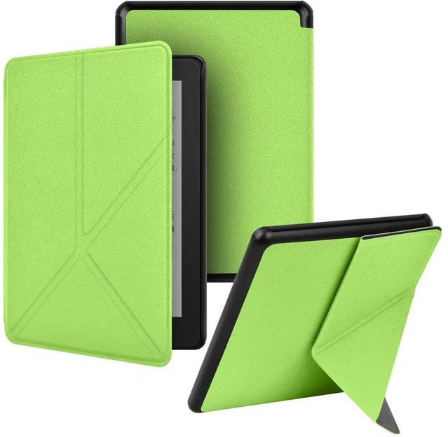 Funda Leder Hülle für Kindle Paperwhite 12. Generation 7 Zoll Smart Stand Cover in Grün - Bild 1