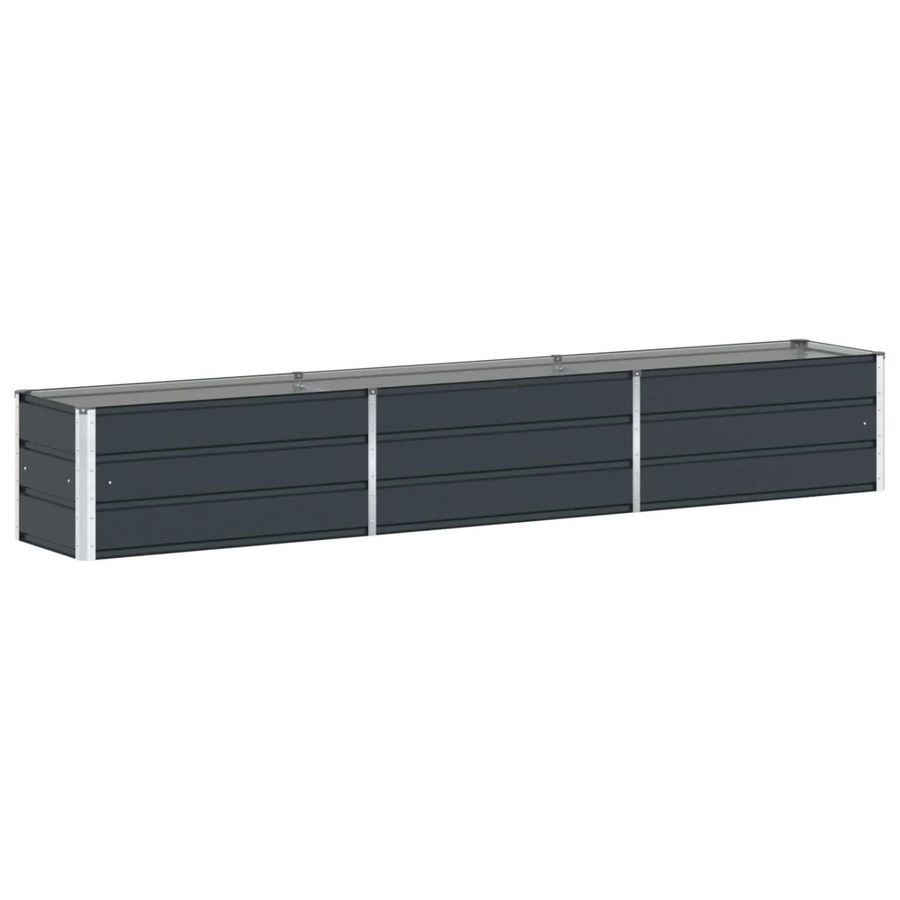 vidaXL Pflanzkübel aus verzinktem Stahl in Anthrazit für Garten und Terrasse, B/T/H: 480 x 50 x 45 cm - Bild 2