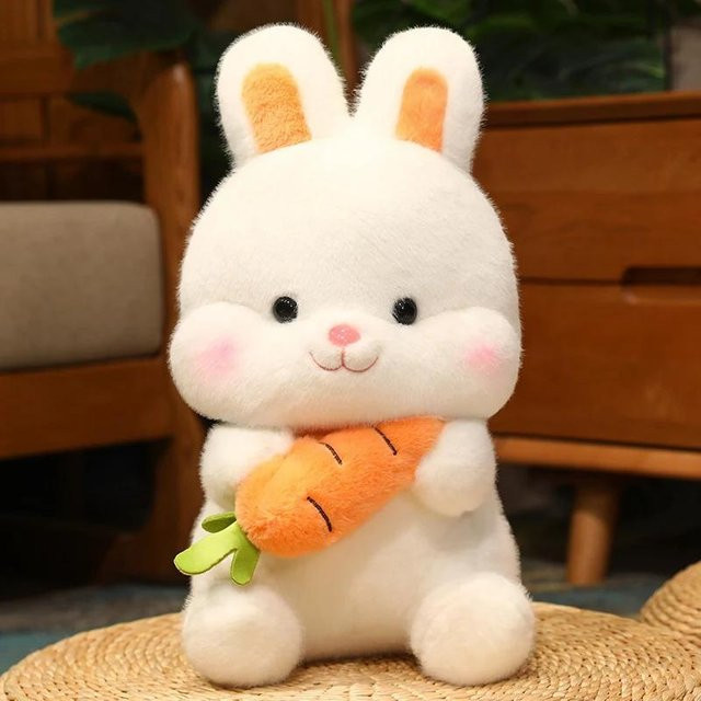 Kidsly Kawaii Karotte Kaninchen Plüsch Spielzeug, Bunny Puppen, 38cm, ab 14 Jahre - Bild 1