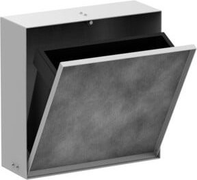 Hansgrohe XtraStoris Rock EB-Abfalleimer mit beflaster Tür in Mattweiß, B/T/H: 30 x 30 x 10 cm - Bild 1