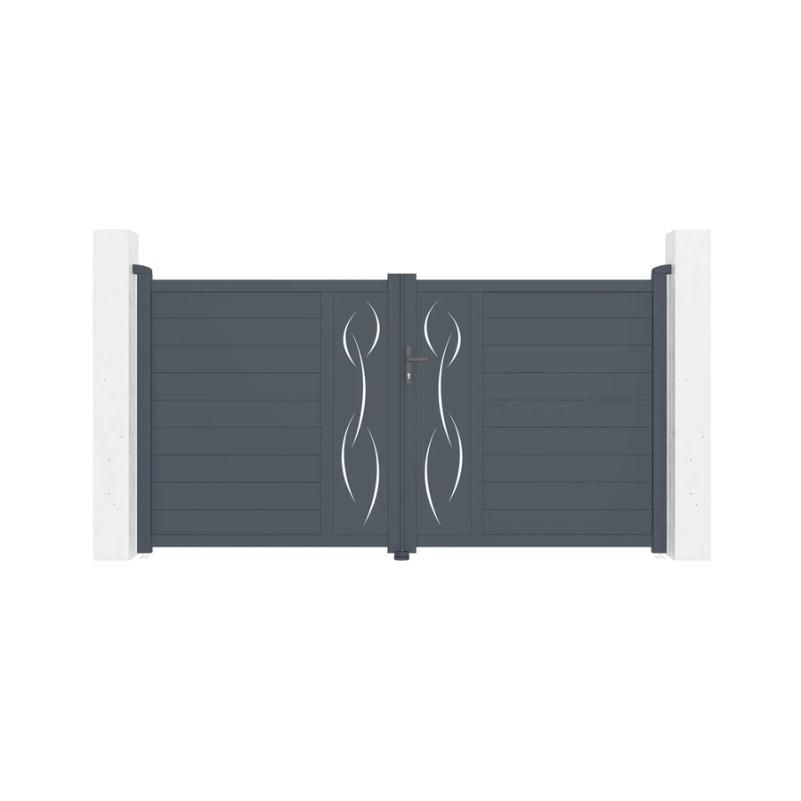 Casanoov Elektrisches Flügeltor Life aus Aluminium in Grau inklusive Drehtorantrieb Ranger B150, B/H: 305 x 161 cm - Bild 2