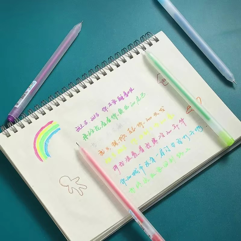 Kissbuty Gel-Stifte Set mit 12 Farben, Mehrfarbige Kugelschreiber 0,5mm für Schule und Zeichnen - Bild 2