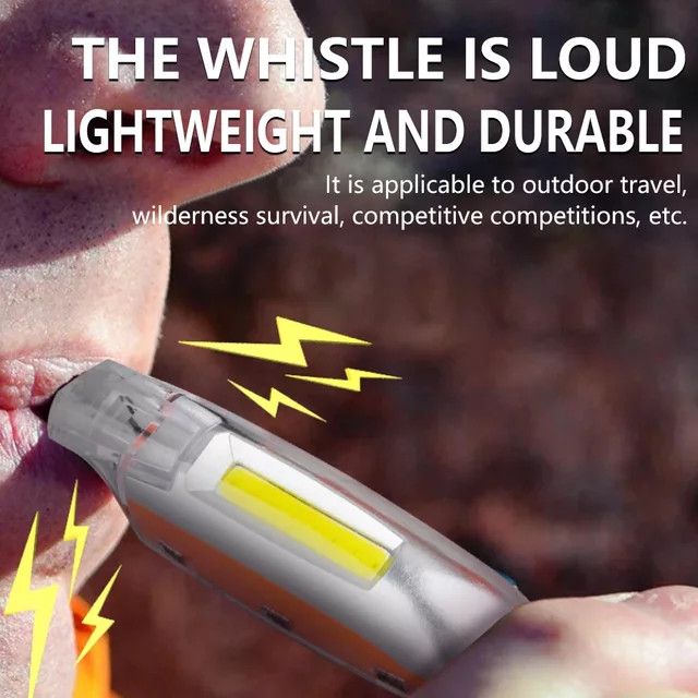 XIWANGFIRE 2-in-1 LED Schlüsselanhänger mit COB-Starklicht und Pfeifenfunktion als tragbare Taschenlampe - Bild 1