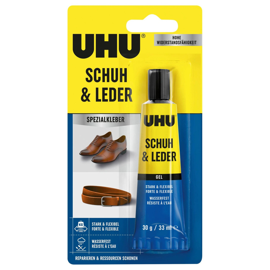UHU Schuh & Leder Reparaturkleber Spezialkleber transparent 30 g - Bild 2