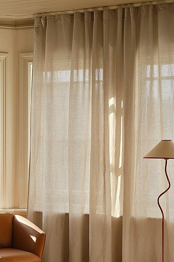 Jotex Vorhang LINA Leinen-Mix in Beige, extra breit, Höhe: 270 cm - Bild 1