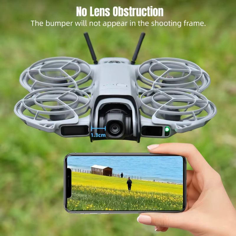 DJI Neo 2 Gimbal-Stoßschutz in Schwarz mit ABS-Schutzleiste und TPE-Stoßstreifen für Anti-Kollisions-Schutz - Bild 5