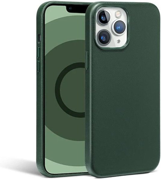 Luxus Lederhülle mit MagSafe für iPhone 13 Mini in Grün - Bild 1