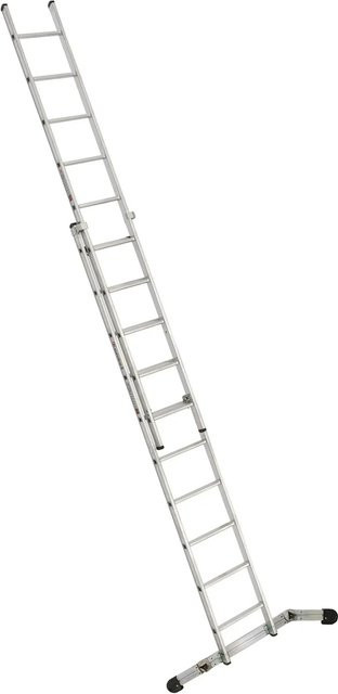 Euroline Premium 302 Schiebeleiter aus Aluminium mit Vario-Traverse, Farbe: Silber - Bild 1