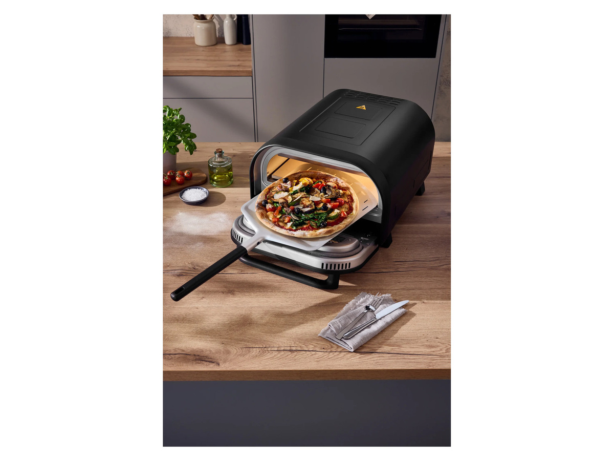SILVERCREST Pizzaofen Elektrisch SPE 2400 A1 in Schwarz mit Cordierit-Pizzastein, Digitalanzeige und Ober- sowie Unterhitze - Bild 4