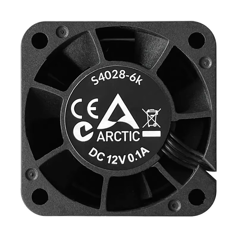 ARCTIC S4028 Server-Lüfter Schwarz, Doppelkugellager, 6000–15000 U/min, 4-polig, 12 V DC, B/T/H: 40 x 40 x 28 mm - Bild 2