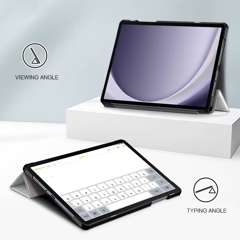 Samsung Galaxy Tab A11 Plus 11 Zoll Hülle Flip Stand Cover in Grau für SM-X230 X235 X236B X310 X315 und Tab A9 Plus - Bild 3