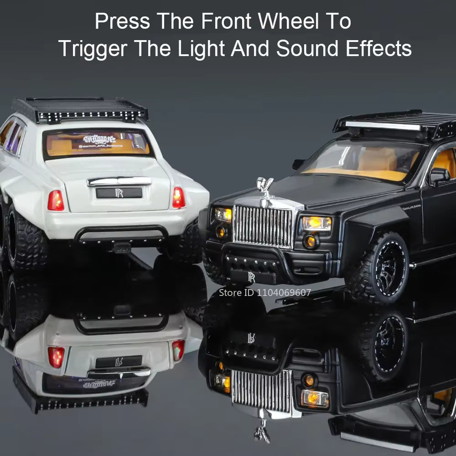 MAKEDA Rolls-Royce Phantom 6X6, Modell Spielzeug, 1:32, Metall, mit Licht und Sound - Bild 5