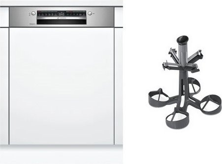 Bosch teilintegrierbarer 60 cm Geschirrspüler SMI6YAS01E + SMZ5300 in Edelstahl - Bild 1