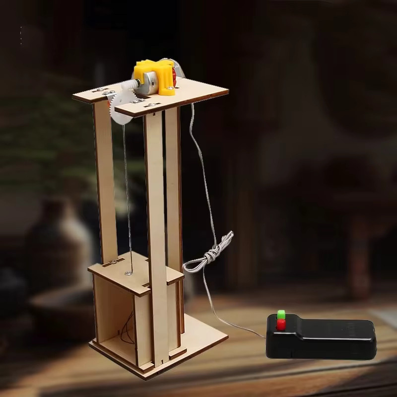 Elektrisches Aufzugmodell, Physik-Puzzle, Holz, Lernhilfe - Bild 2
