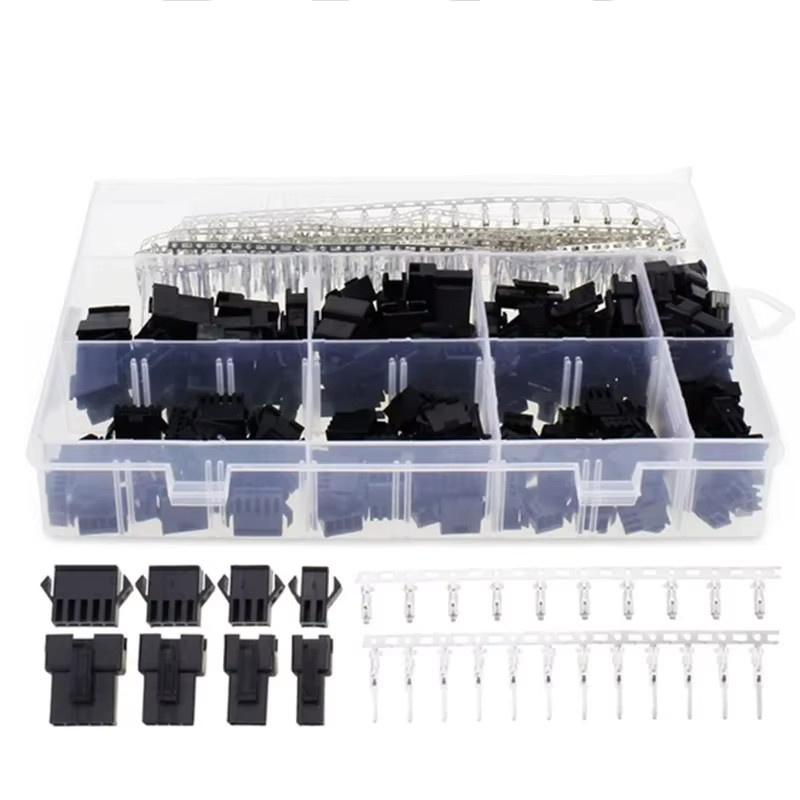 SM2.54 JST SM Stecker und Buchse Gehäuse Set mit 2 3 4 5 Pin in Schwarz, 560 Stück Sortiment Kit mit 2,54 mm Rastermaß - Bild 2