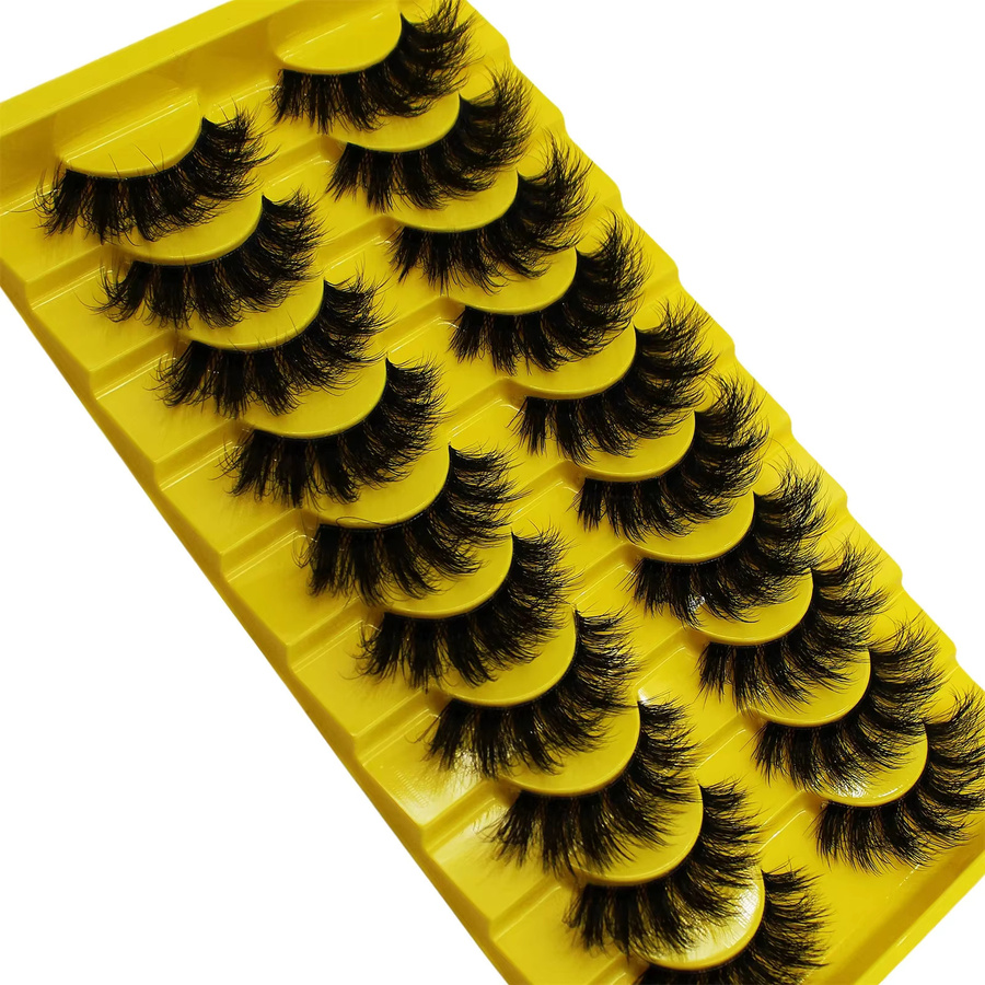 LIMEIKAI Künstliche Wimpern 3D Streifenwimpern, 10 Paar, Unisex - Bild 5